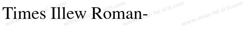Times Illew Roman字体转换